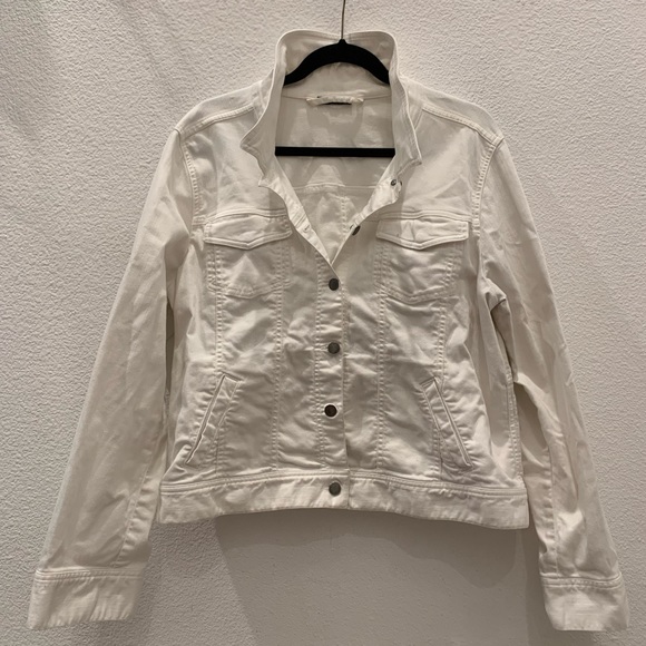 eileen fisher white denim jacket